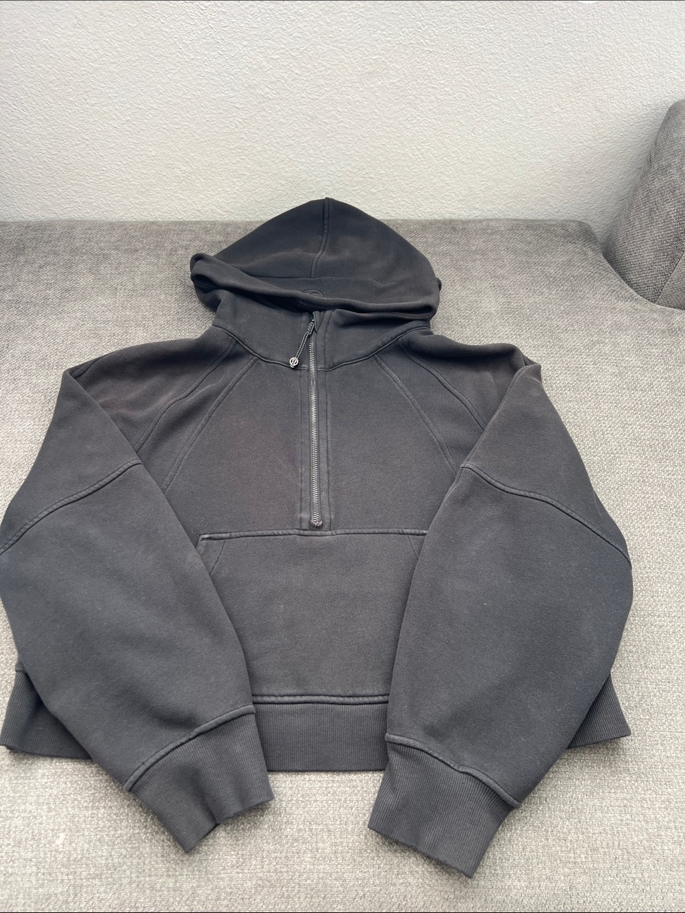 lululemon athletica Black Half-Zip Hooded Sweat Blazer Jacket